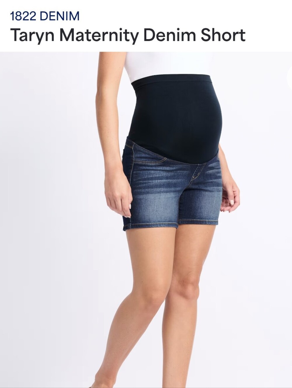 Stretchy Maternity Jean Shorts